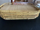 7 Vintage Mid-century Wicker Rattan Bamboo Serving Trays  Approx  19x13