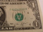 1974  1 Federal Reserve Note W  Obverse Off Center Print Error