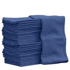 Nabob Wipers Shop Towels Cotton Rags Size 14 x14  Commercial Grade 50 Pack Blue