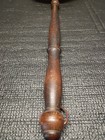 Antique 19   Bed Warmer Copper Brass Turned Wood Handle 