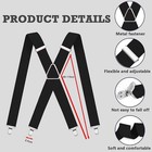 2inch Men s Heavy Duty Suspenders With Strong Clips Adjustable X-back For Work J