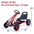 Honeyjoy Go Kart 4 Wheel Pedal Powered Kids Ride On Toy W  Adjustable Seat Red