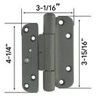 Andersen Patio Door Hinge Right Handed Frenchwood Adjustable Door Hinge Kit