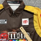 Nascar M m Racing Shirt Mens Extra Large Brown Pit Crew Toyota Joe Gibbs