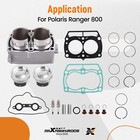 Cylinder Piston Top End Rebuild Kit For Polaris Ranger 800 Rzr 800 2008-2014