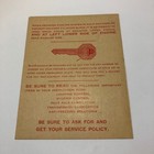 Vintage Chevrolet Caution To Owners Dealer Do Not Remove Brochure