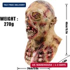 Scary Zombie Mask Halloween Creepy Latex Walking Dead Monster Head Costume