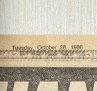 Vintage 10 28 86 - Ny Mets World Series Champs - Ny Daily News Newspaper Pullout