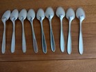 9-vintage Oneida Grosvenor Community Silverplate Teaspoons 6-1 8  Monogram F