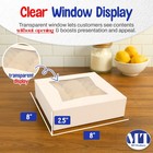 Mt Products White Cookie Boxes  8  X 8  X 2 5  Bakery Boxes - Pack Of 10