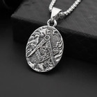 Freemason Medallion Necklace Jewelry Vintage Silvery Pendant