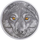 Canada  15 2017 Fine Silver  in The Eyes Of The Wolf  Glow-in-the Dark Box coa