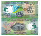 2026 Solomon Islands 50 Dollars X 1 Prefix Replacement P 40 Unc New Banknote