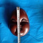Traditional Noh Mask 13cm Handmade Wooden Art Collectible Vintage Rare