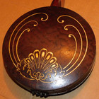 Antique Mandolin Banjo Banjolin Ornate Wood Inlay As Is  Parts Repair 1930 s  