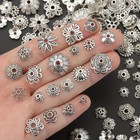 300x 20 Styles Tibetan Style Alloy Spacer Beads  Flat Round  Antique Silver Bead