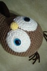 Owl Plush Handmade Crochet Knit Brown 10  Stuffed Soft Yarn Toy - 22