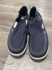 Crocs Walu Men s Navy Blue Canvas Slip On Loafers Boat Shoes Men Size 13