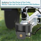 Trailer Coupler Lock Heavy Duty Steel Fits 2  Couplers Anti Theft Hitch Lock Rv