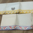 1930s 1940s Kitchen Shelf Liner Paper Floral Lace Borders Vintage Lot As Is