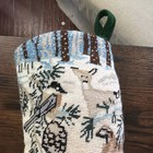 Vintage Needlepoint Christmas Stocking  Woodland Animal Friends