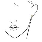14k Yellow Gold Diamond Cut Gemstone Round Halo 7mm Screw Back Stud Earrings