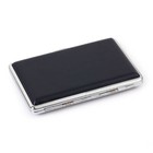 Portable Black Leather Metal Double Sided Cigarette Case Holds Pockets Cigarette