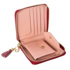 Women Leather Small Wallet Card Holder Zip Coin Purse Clutch 