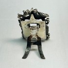 Vtg Ornate Sterling Silver 925 Floral Hand Crafted Picture Frame 5 8 w X 1 1 2 h