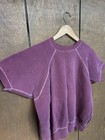 Vtg 70s 80s Distressed Faded Short Sleeve Raglan Sweatshirt Small Light Red