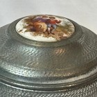 Vtg Powder Puff Music Box Courting Couple Vanity Dressing Table Three Legged
