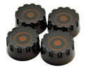 Knurled Guitar Speed Control Knobs Volume Tone Les Paul Metric Dark Amber