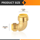 Efield  2 To100 Pack  3 4   1  Push Fit Elbow With Clip Brass Fittings Lead Free
