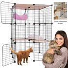 3 Tier Cat Cage Collapsible Metal Wire Pet Crate Villa Indoor Outdoor Playpen Us
