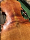 Vintage Antique Old Violin For Parts Or Restoration Germany W  Case 14 3 16 Back
