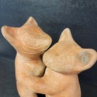 Vtg Colima Dancing Dogs Mexican Pottery Terracotta Folk Art 7 75 Inch