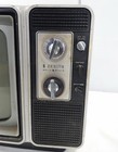 Vintage Zenith Solid State 12  Black White Tv - Black- Yellow Case - J121x