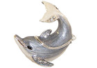 Adorable Dolphin Pewter Bejeweled Hinged Miniature Trinket Box Kingspoint 