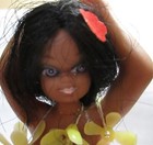 Vintage 1960s Hawaiian Hula Dancer Girl  Nodder  In Grass Skirt  Doll
