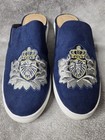Steven By Steve Madden Women   s Slip-on Mule Flats Embroidered Blue Sz 7