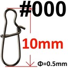 50pcs Stainless Steel Fishing Fastlock Snap Clips Barrel Swivel Connector