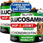 Glucosamine For Dogs 2 Pack Hip And Joint Supplement With Chondroitin 240 Chews
