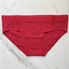 Victoria s Secret Logo Cotton Heart Jacquard Hiphugger Panty Lipstick Size L xl