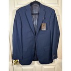 P l Mens Navy Blue 2-piece Suit 38l 32w Superior 150s High-tech Fabric Pl172603