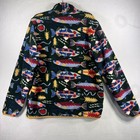 Patagonia Synchilla Fleece Pullover Salmon Trout Fish Print Snap-t Size L