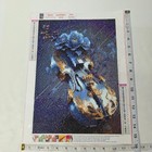 Unbranded Completed Diamond Painting Violin Flowers Blue Purple 30x40cm Zq548