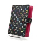 Louis Vuitton Multicolor Agenda Pm Day Planner Cover Lv Black Authentic 0166