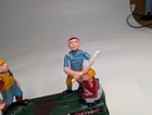 Hometown Battery Baseball Mechanical Bank Cast Iron Pitcher Batter Catcher Vtg