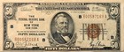 1929   50 Dollar Federal Reserve Bank Of New York  Banknote