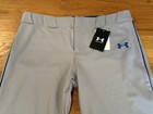 New Nwt Youth Boys Xl Under Armour Baseball Pants Gray W blue Piping